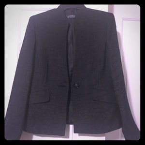 Black print blazer